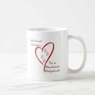 Rhodesian Ridgeback Heart Belongs Coffee Mug