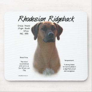 Rhodesian Ridgeback History Design Mouse Pad