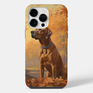 Rhodesian Ridgeback in Autumn Leaves Fall Inspire iPhone 14 Pro Max Case