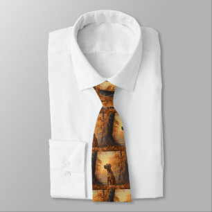 Rhodesian Ridgeback in Autumn Leaves Fall Inspire Tie