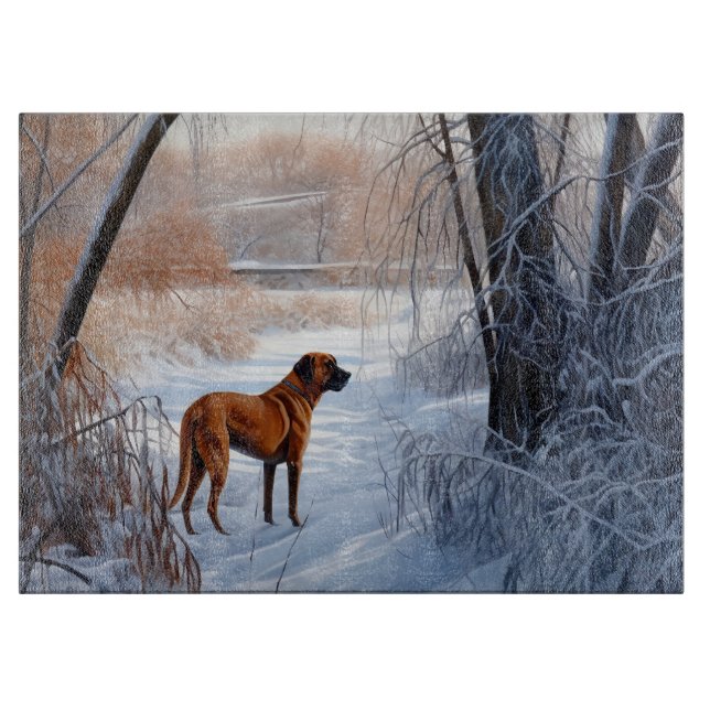 Rhodesian Ridgeback Let It Snow Christmas  Cutting Board (Front)