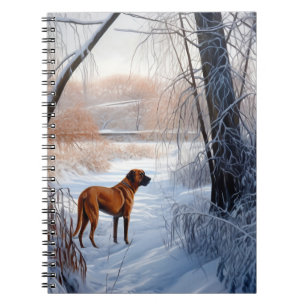 Rhodesian Ridgeback Let It Snow Christmas Notebook