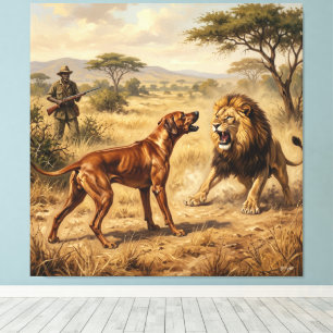 Rhodesian Ridgeback Lion Hound Art Canvas Print