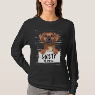 Rhodesian Ridgeback Mugshot Guilty Dog T-Shirt