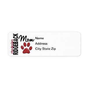 Rhodesian Ridgeback Mum 2 Return Address Label