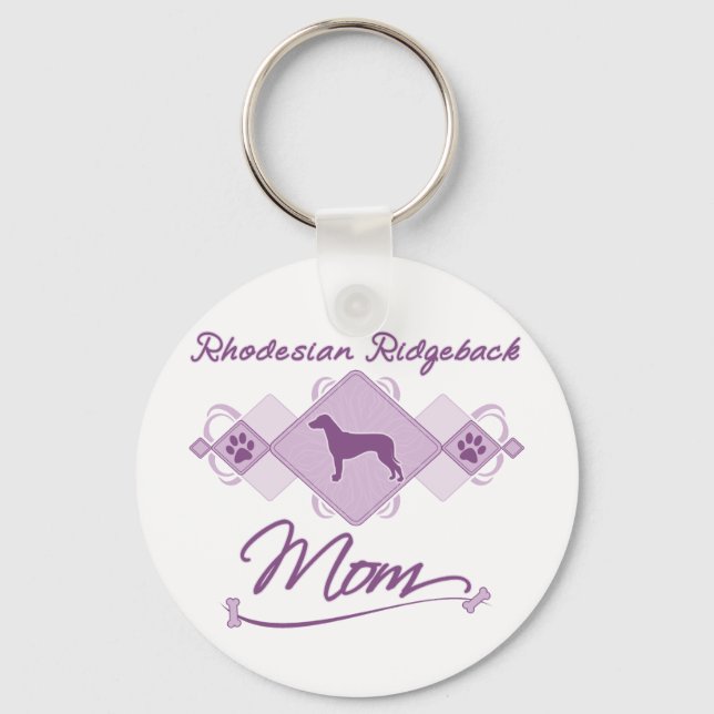 Rhodesian Ridgeback Mum Key Ring (Front)