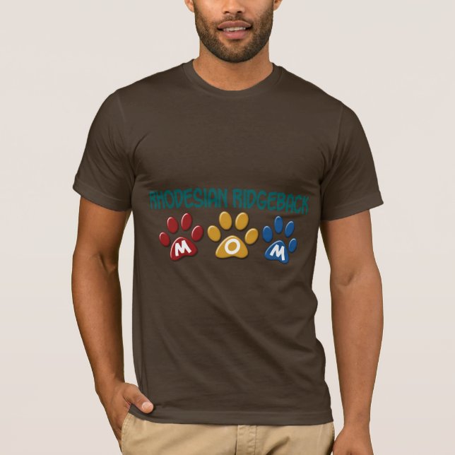 RHODESIAN RIDGEBACK Mum Paw Print 1 T-Shirt (Front)