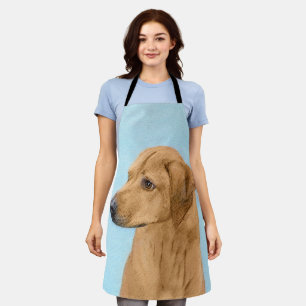 Rhodesian Ridgeback Painting - Original Dog Art Apron