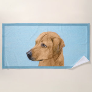 Rhodesian Ridgeback Painting - Original Dog Art Beach Towel