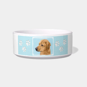 Rhodesian Ridgeback Painting - Original Dog Art Bowl