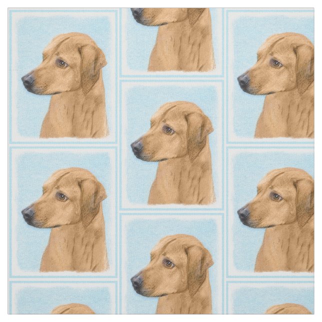 Rhodesian Ridgeback Painting - Original Dog Art Fabric (Swatch)