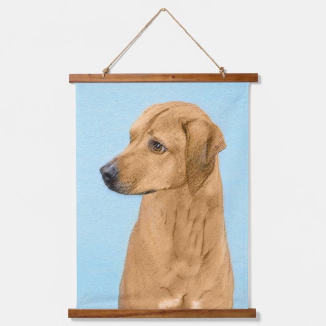 Rhodesian Ridgeback Painting - Original Dog Art Hanging Tapestry (Front)