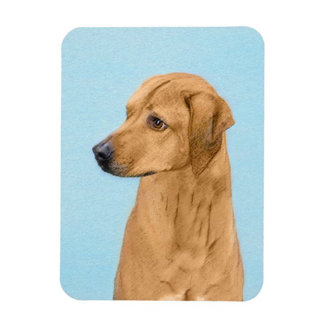 Rhodesian Ridgeback Painting - Original Dog Art Magnet (Vertical)