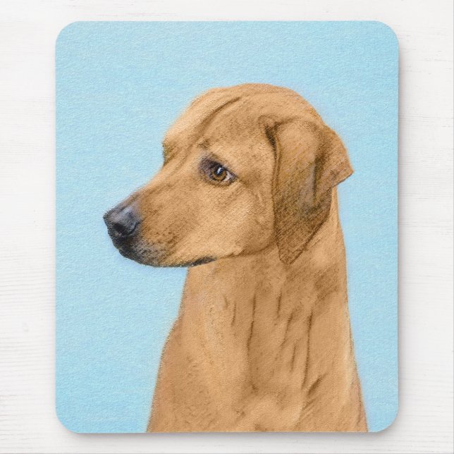 Rhodesian Ridgeback Painting - Original Dog Art Mouse Pad (Front)