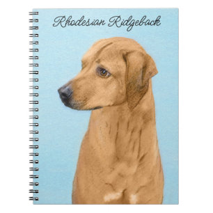 Rhodesian Ridgeback Painting - Original Dog Art Notebook
