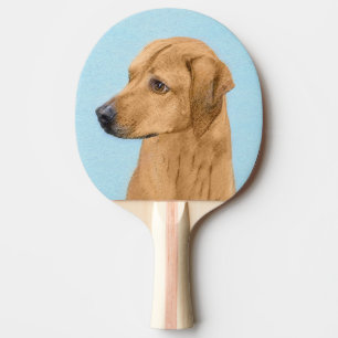 Rhodesian Ridgeback Painting - Original Dog Art Ping Pong Paddle