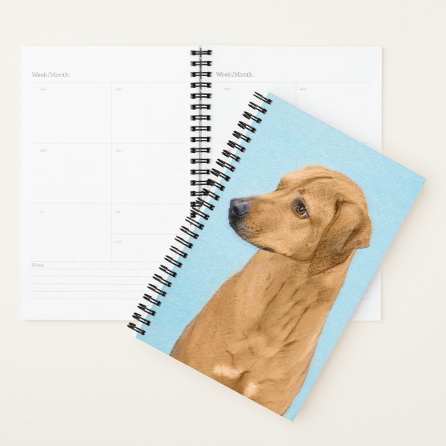 Rhodesian Ridgeback Painting - Original Dog Art Planner (Display)