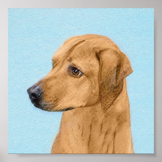 Rhodesian Ridgeback Painting - Original Dog Art Poster (Front)