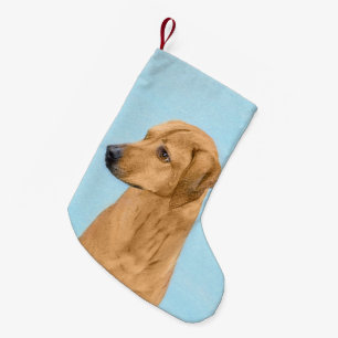 Rhodesian Ridgeback Painting - Original Dog Art Small Christmas Stocking