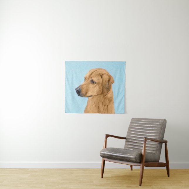Rhodesian Ridgeback Painting - Original Dog Art Tapestry (In Situ (Horizontal))