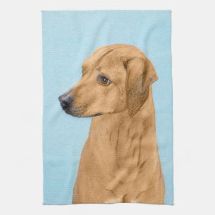 Rhodesian Ridgeback Painting - Original Dog Art Tea Towel