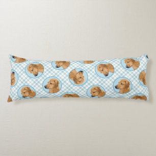 Rhodesian Ridgeback Painting Red Wheaten Dog Art Body Cushion