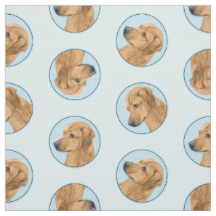 Rhodesian Ridgeback Painting Red Wheaten Dog Art Fabric
