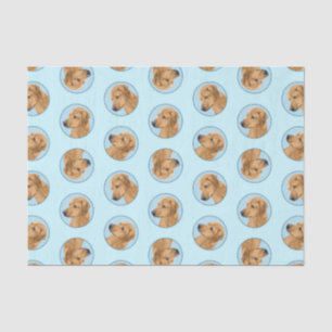 Rhodesian Ridgeback Painting Red Wheaten Dog Art Tissue Paper