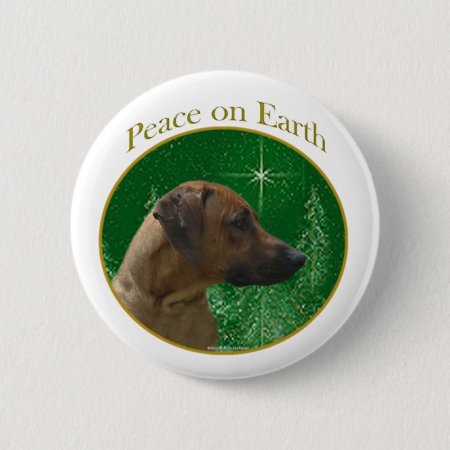 Rhodesian Ridgeback Peace 6 Cm Round Badge (Front)