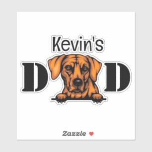 Rhodesian Ridgeback Peeking Dad Personalised  Stic