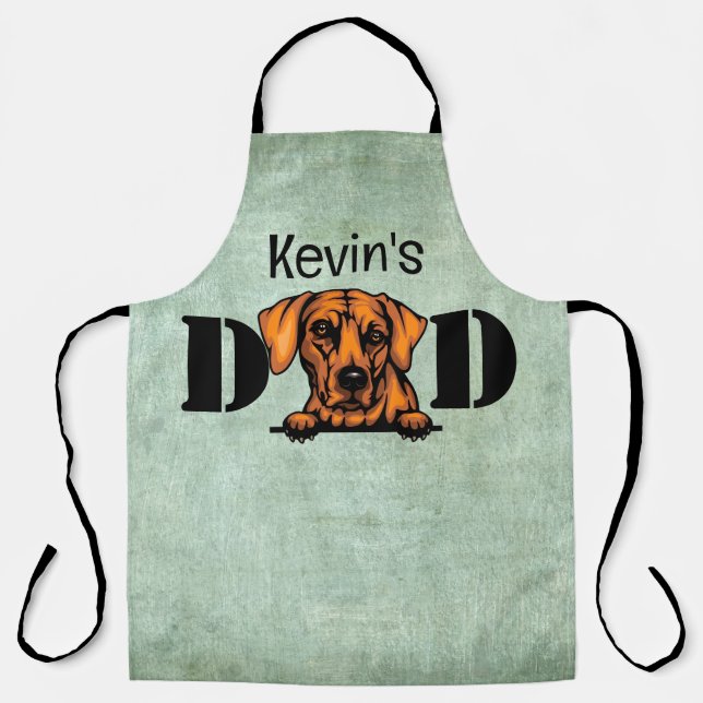 Rhodesian Ridgeback Personalised Dad Apron (Front)
