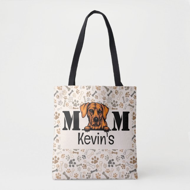 Rhodesian Ridgeback Personalised Mum  Tote Bag (Front)