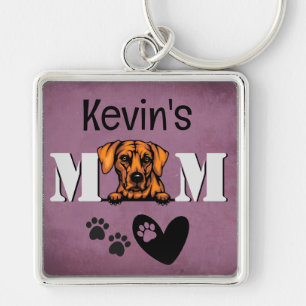 Rhodesian Ridgeback Personalised Peeking Key Ring