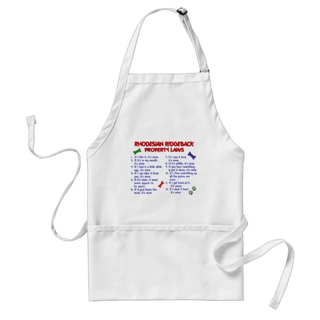 RHODESIAN RIDGEBACK Property Laws 2 Standard Apron (Front)