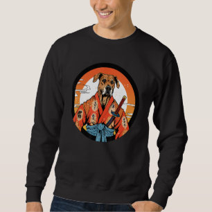 Rhodesian Ridgeback Samurai Funny Dog Warrior Sweatshirt