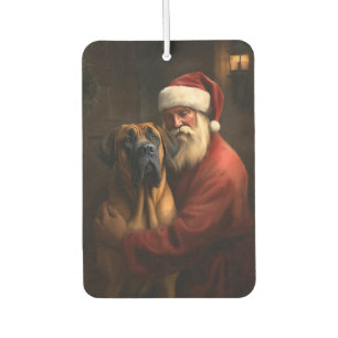 Rhodesian Ridgeback Santa Claus Festive Christmas Car Air Freshener