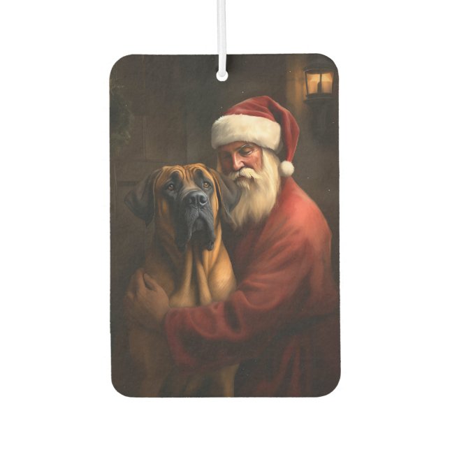 Rhodesian Ridgeback Santa Claus Festive Christmas Car Air Freshener (Front)
