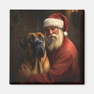 Rhodesian Ridgeback Santa Claus Festive Christmas Magnet