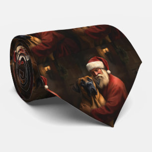 Rhodesian Ridgeback Santa Claus Festive Christmas Tie