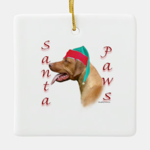 Rhodesian Ridgeback Santa Paws Ceramic Ornament