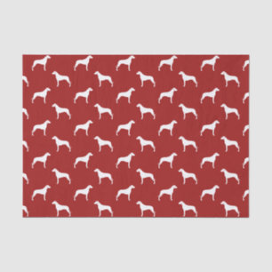 Rhodesian Ridgeback Silhouettes Pattern Red Tissue Paper