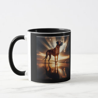 Rhodesian Ridgeback Sunset Beach Majesty Mug