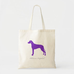 Rhodesian Ridgeback Tote Bag (purple silhouette)