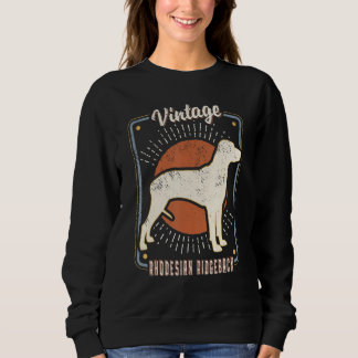Rhodesian Ridgeback Vintage Retro Classic Dog Love Sweatshirt