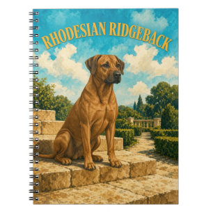 Rhodesian Ridgeback, Vintage Watercolor Dog Art Notebook
