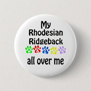 Rhodesian Ridgeback Walks Design 6 Cm Round Badge