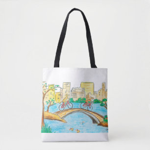 Rhodesian Ridgebacks ride Central Park tote
