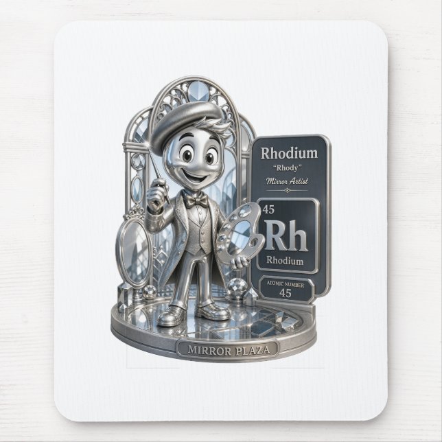 Rhodium character from the ATOMIVRA™ Mouse Pad (Front)