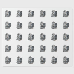 Rhodium character from the ATOMIVRA™ Wrapping Paper