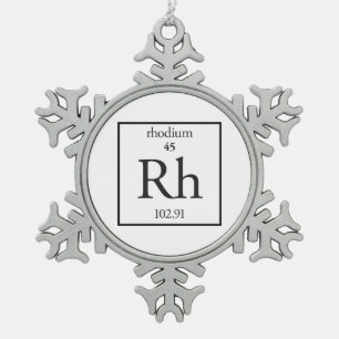 Rhodium Snowflake Pewter Christmas Ornament